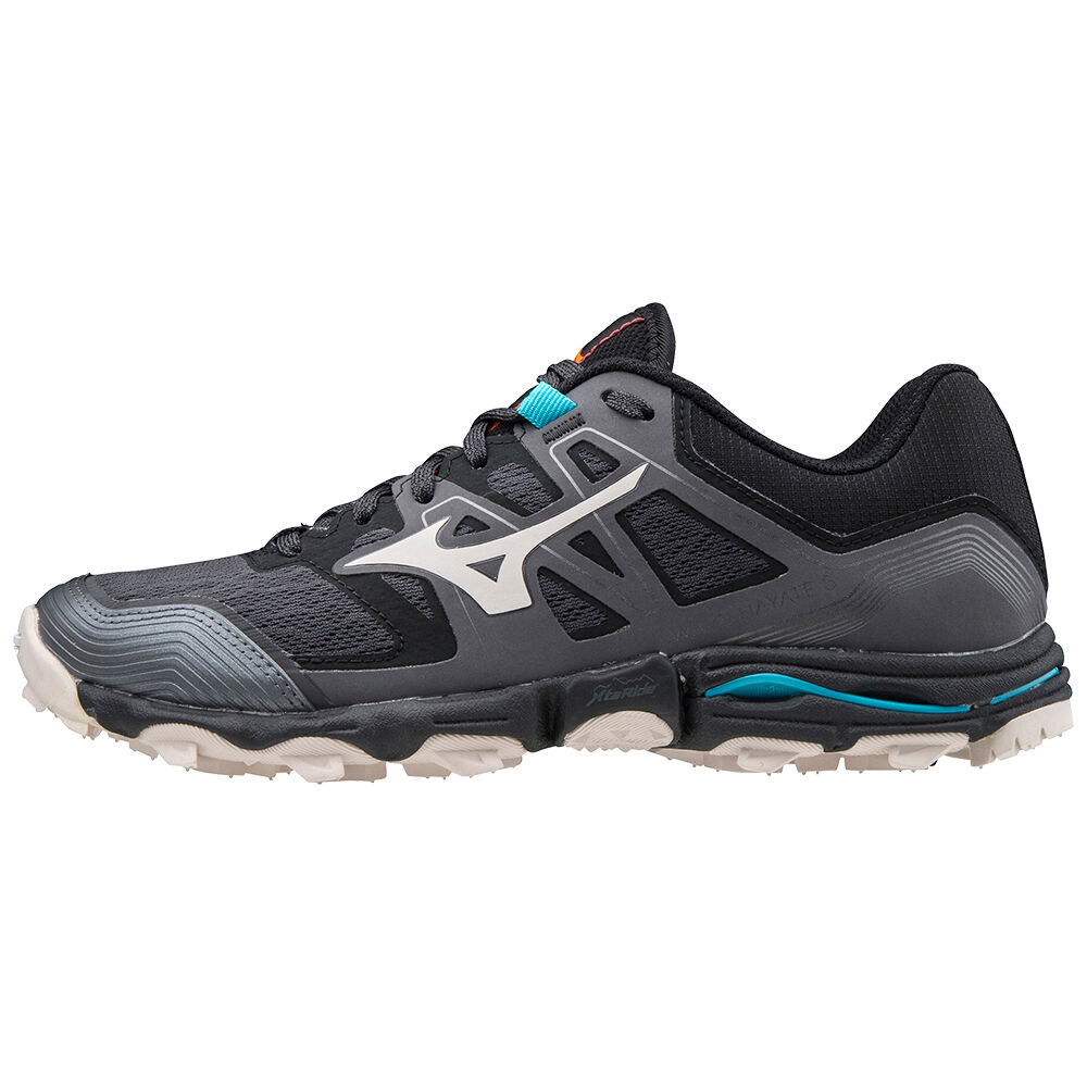 Zapatillas Trail Running Mizuno Wave Hayate 6 Mujer Negras/Gris/Azules Baratas IDGF-89643